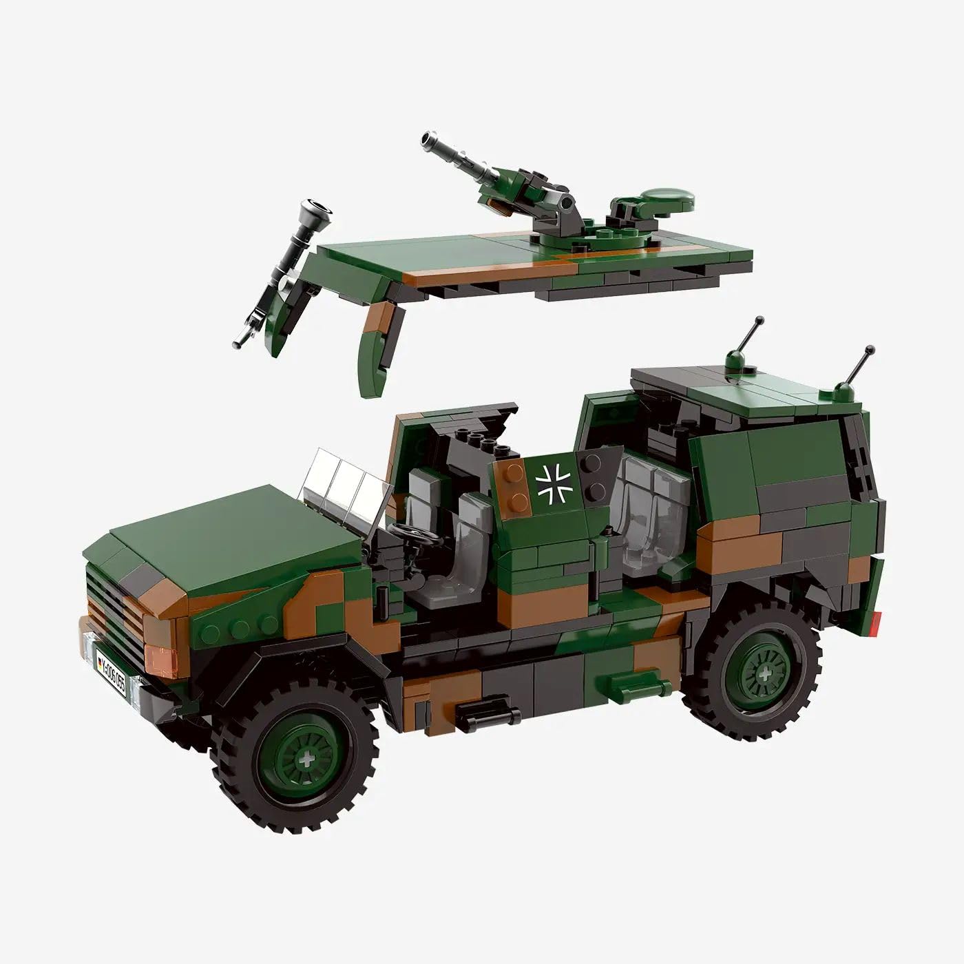 bluebrixx-pro-atf-dingo-bundeswehr-milit-rfahrzeug-687-klemmbausteine image 2