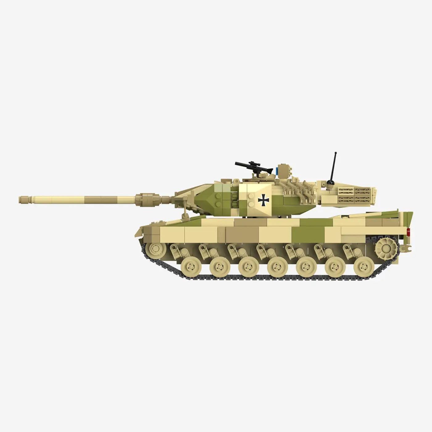bluebrixx-pro-leopard-2-a6-w-stentarn-kampfpanzer-1360-klemmbausteine image 5