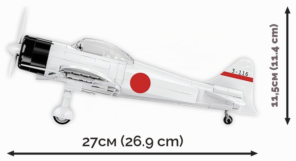 cobi-5729-mitsubishi-a6m2-zero-sen-kampfflugzeug-historical-collection-wwii-ma-s image 4