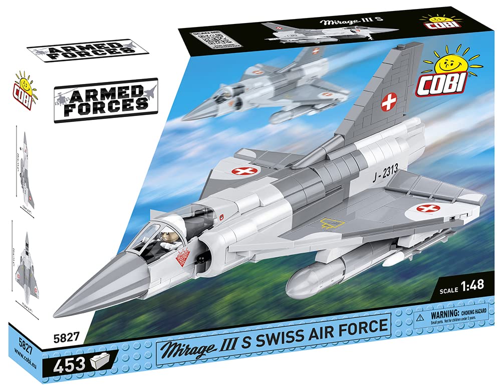 cobi-5827-mirage-iii-s-swiss-air-force-jet-armed-forces-1-48-453-teile image 3