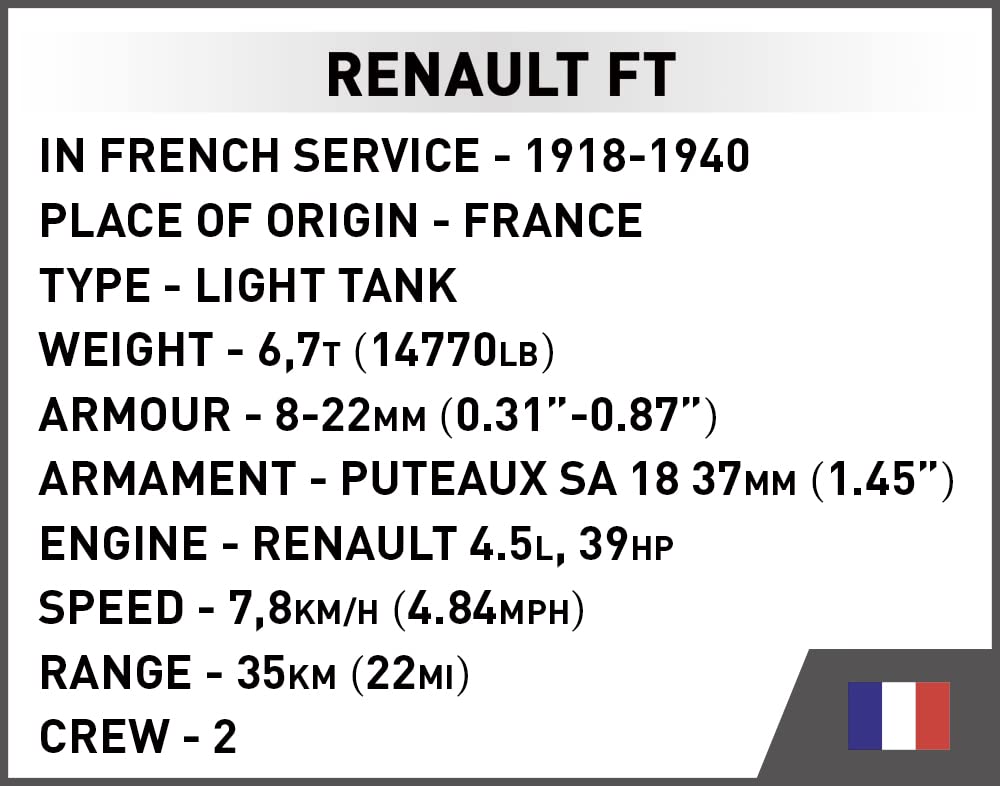 cobi-2991-renault-ft-bauset-historical-collection-great-war image 7