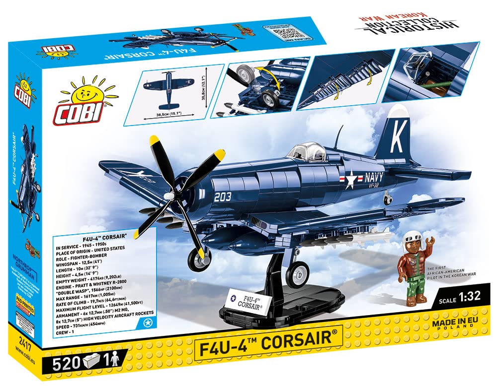 cobi-2417-f4u-4-corsair-1-32-milit-rj-ger-bausatz-520-teile image 2