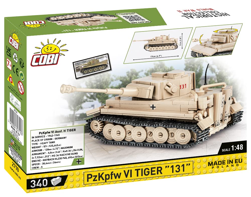 cobi-2710-panzer-vi-tiger-131-bausatz-w-stensand-1-48-350-teile image 7