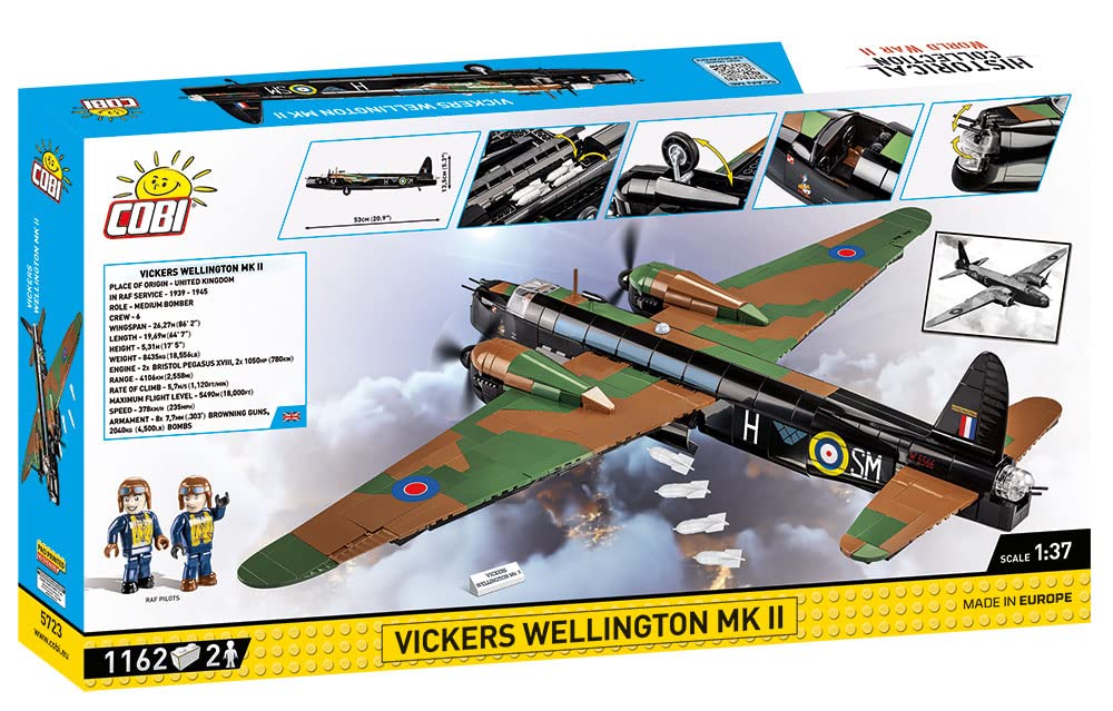 cobi-5723-vickers-wellington-mkii-bomber-modell-1-37-1162-teile image 2