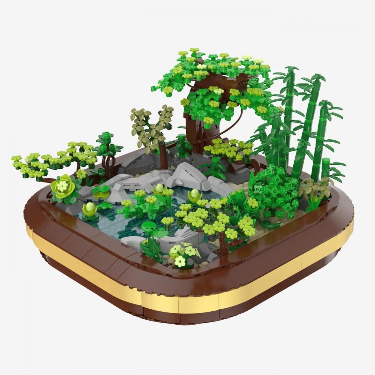 bluebrixx-pro-kasansui-zen-garten-displaymodell-klemmbaustein-set-1477-teile image 2
