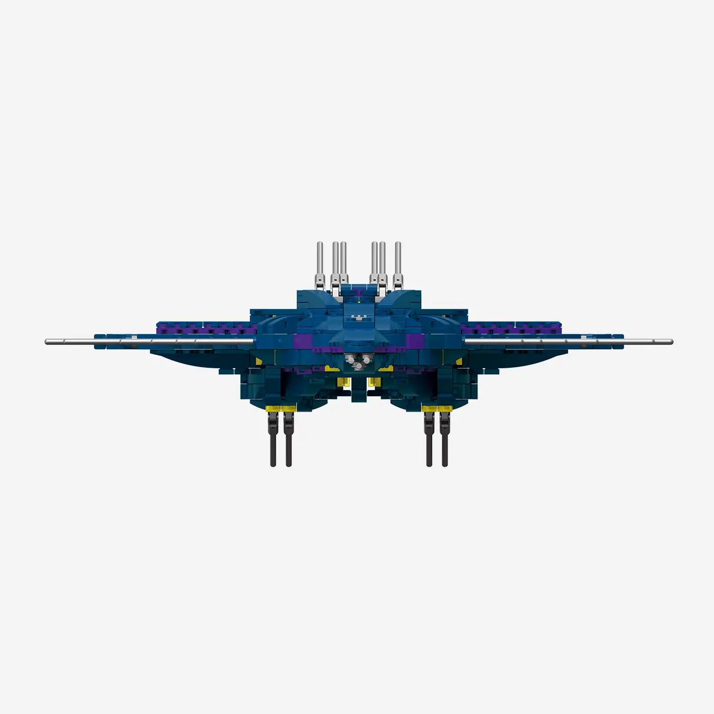 bluebrixx-pro-stargate-wraith-cruiser-displaymodell-1037-klemmbausteine image 4