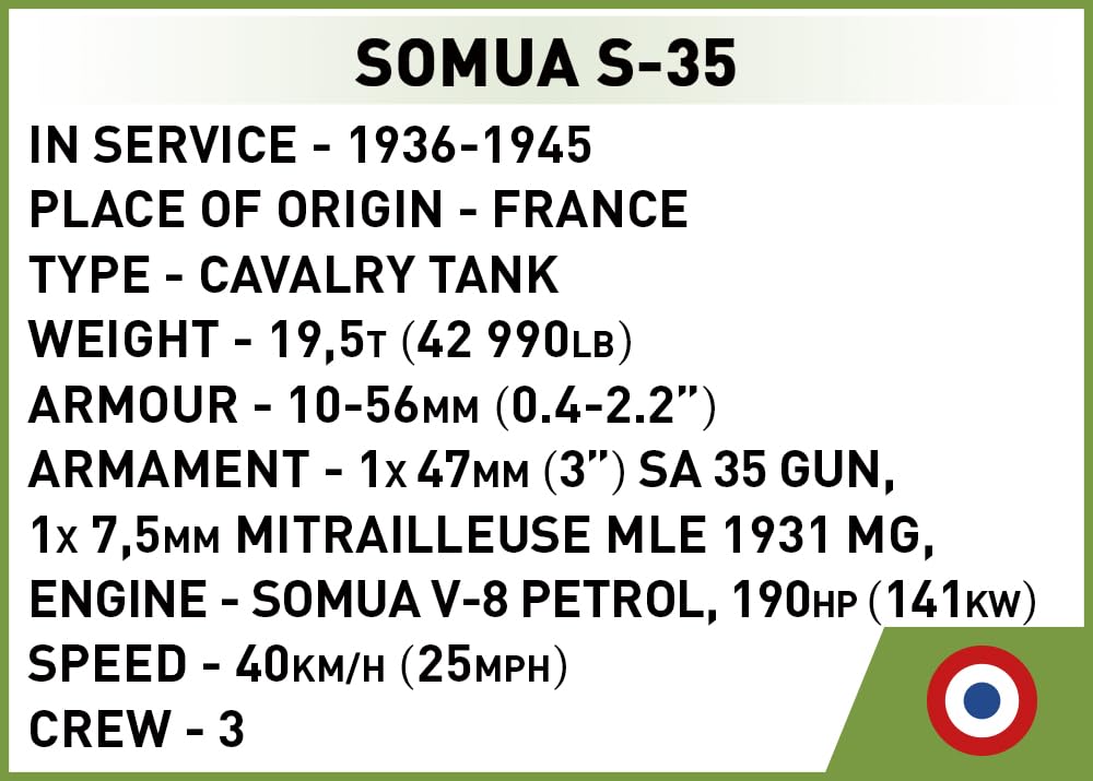 cobi-3093-somua-s-35-historical-collection-99-teile-1-72 image 6