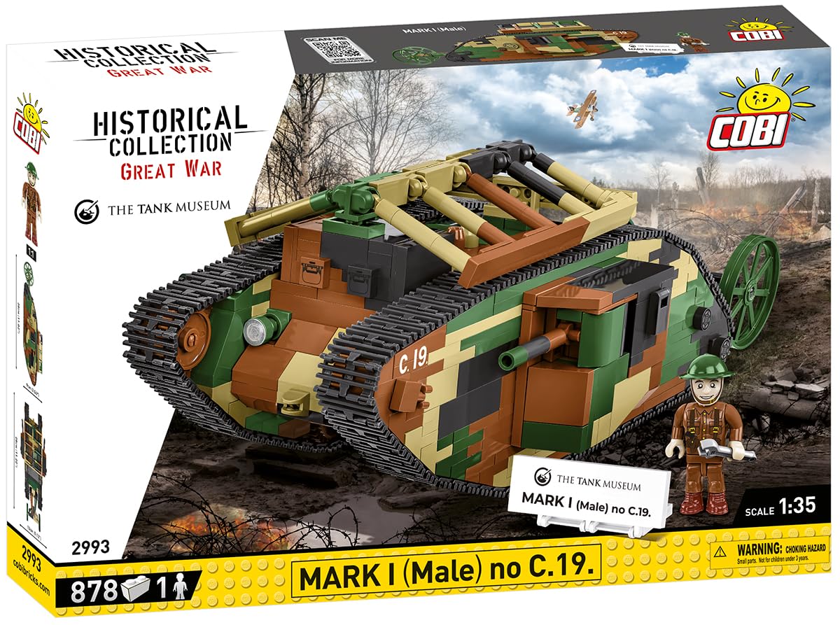 cobi-2993-mark-i-male-no-c-19-the-tank-museum-wwi-panzer-bausatz-1-35 image 2