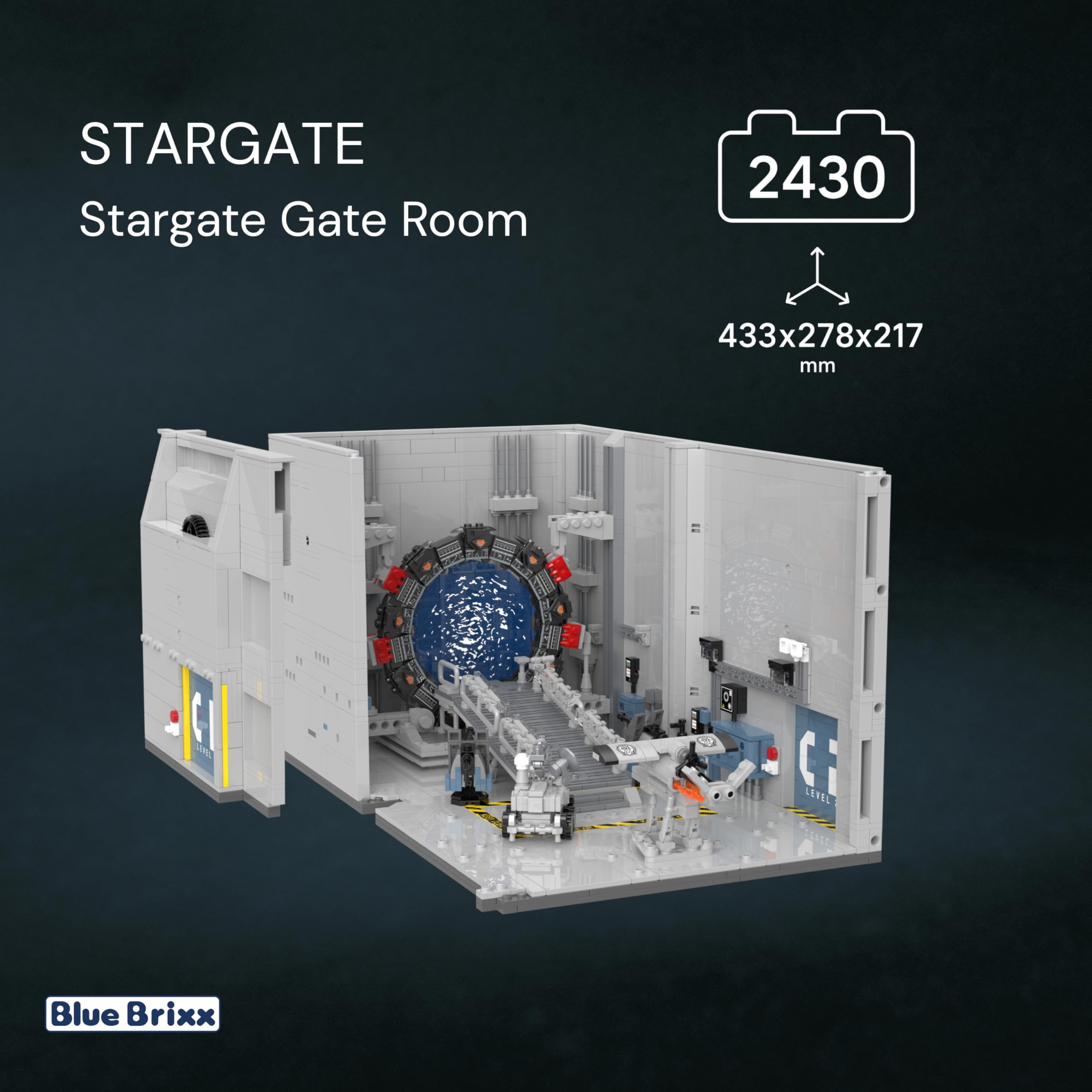bluebrixx-pro-stargate-gate-room-science-fiction-diorama-2591-klemmbausteine image 2