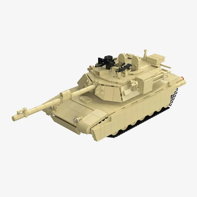 bluebrixx-pro-abrams-m1a2-kampfpanzer-tusk-1311-klemmbausteine image 1