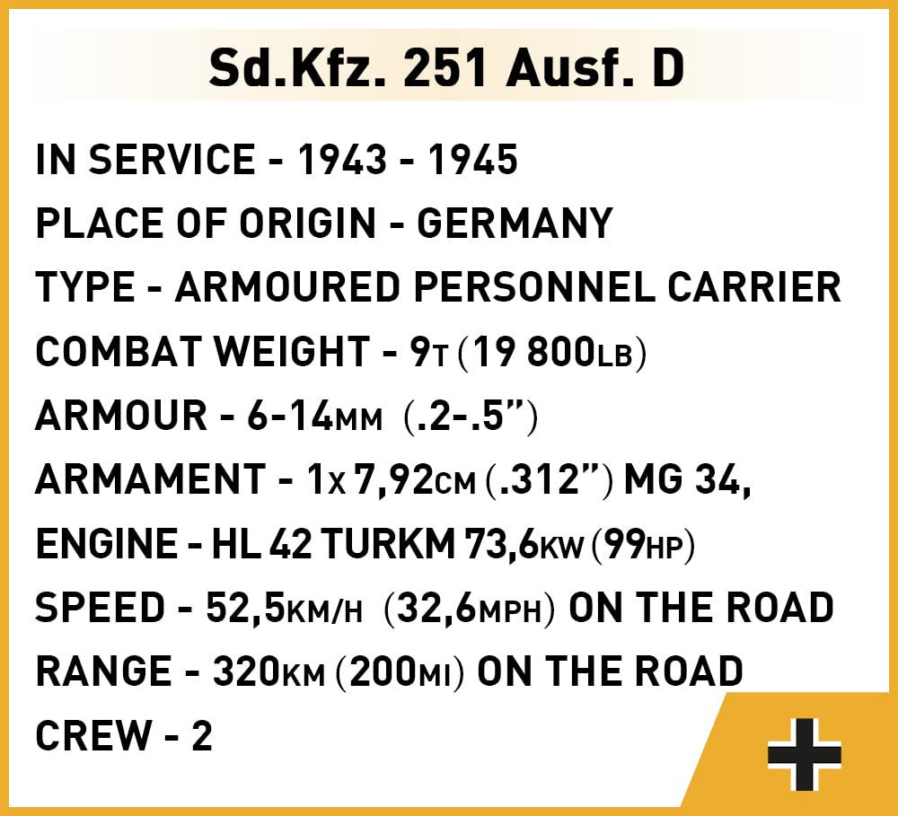 cobi-3049-sd-kfz-251-company-of-heroes-3-halbketten-transporter-bauset image 8