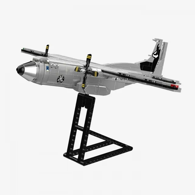 bluebrixx-pro-108945-transall-c-160d-ltg-61-transportflugzeug-mit-699-teilen image 1