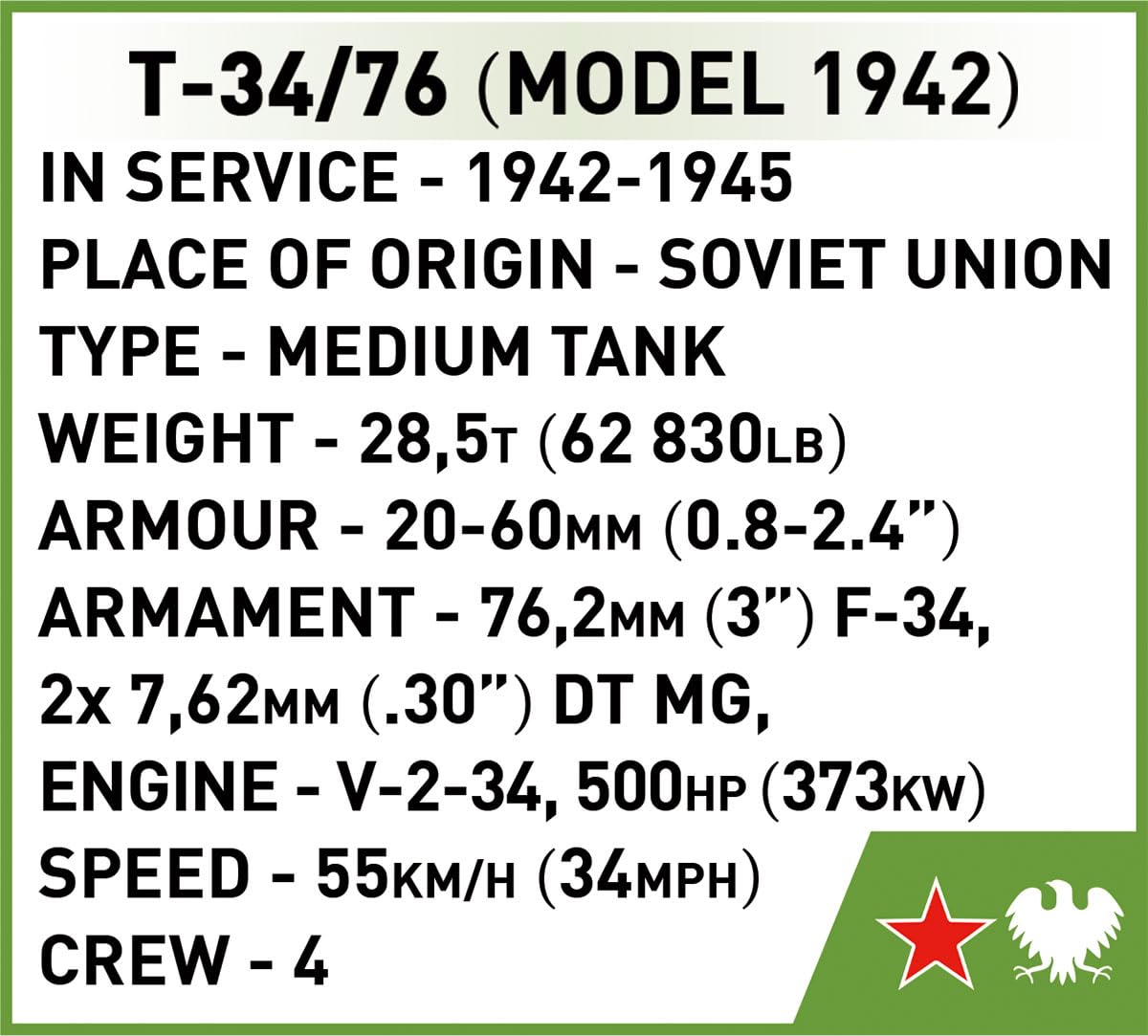 cobi-historical-collection-wwii-t-34-76-3088-panzer-1-72-101-teile image 7