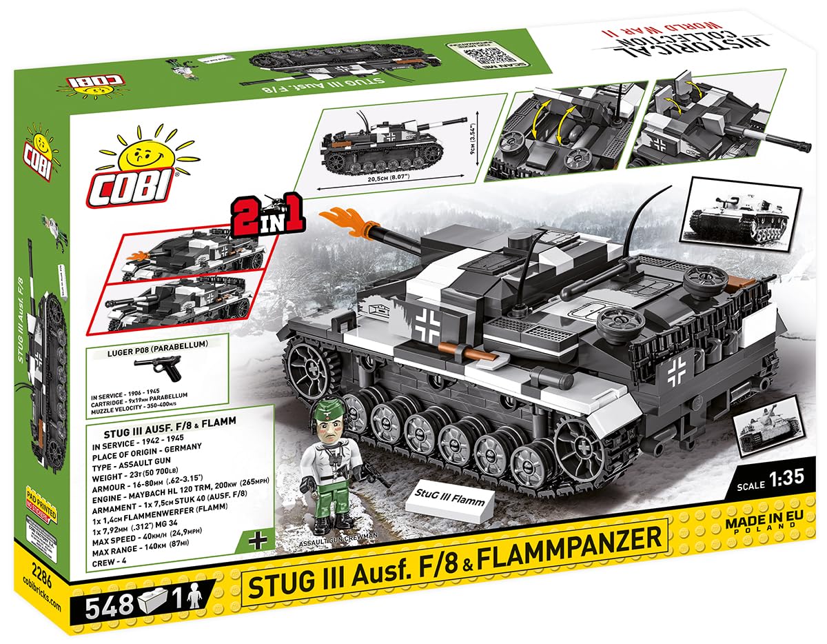 cobi-2286-stug-iii-ausf-f-flammpanzer-2in1-historical-collection-panzer-bausatz image 3