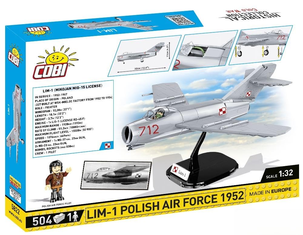 cobi-5822-lim-1-polish-air-force-1952-kampfjet-klemmbausteine-1-32-504-teile image 3