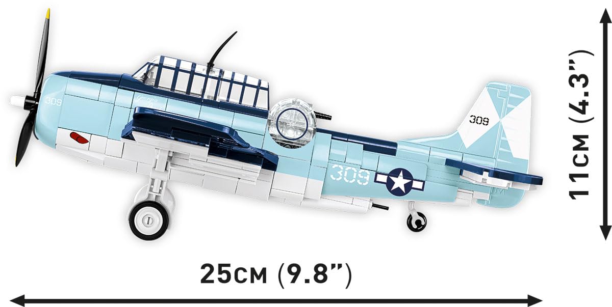 cobi-5752-grumman-tbf-avenger-historical-collection-wwii-flugzeug-bausatz-1-48 image 4
