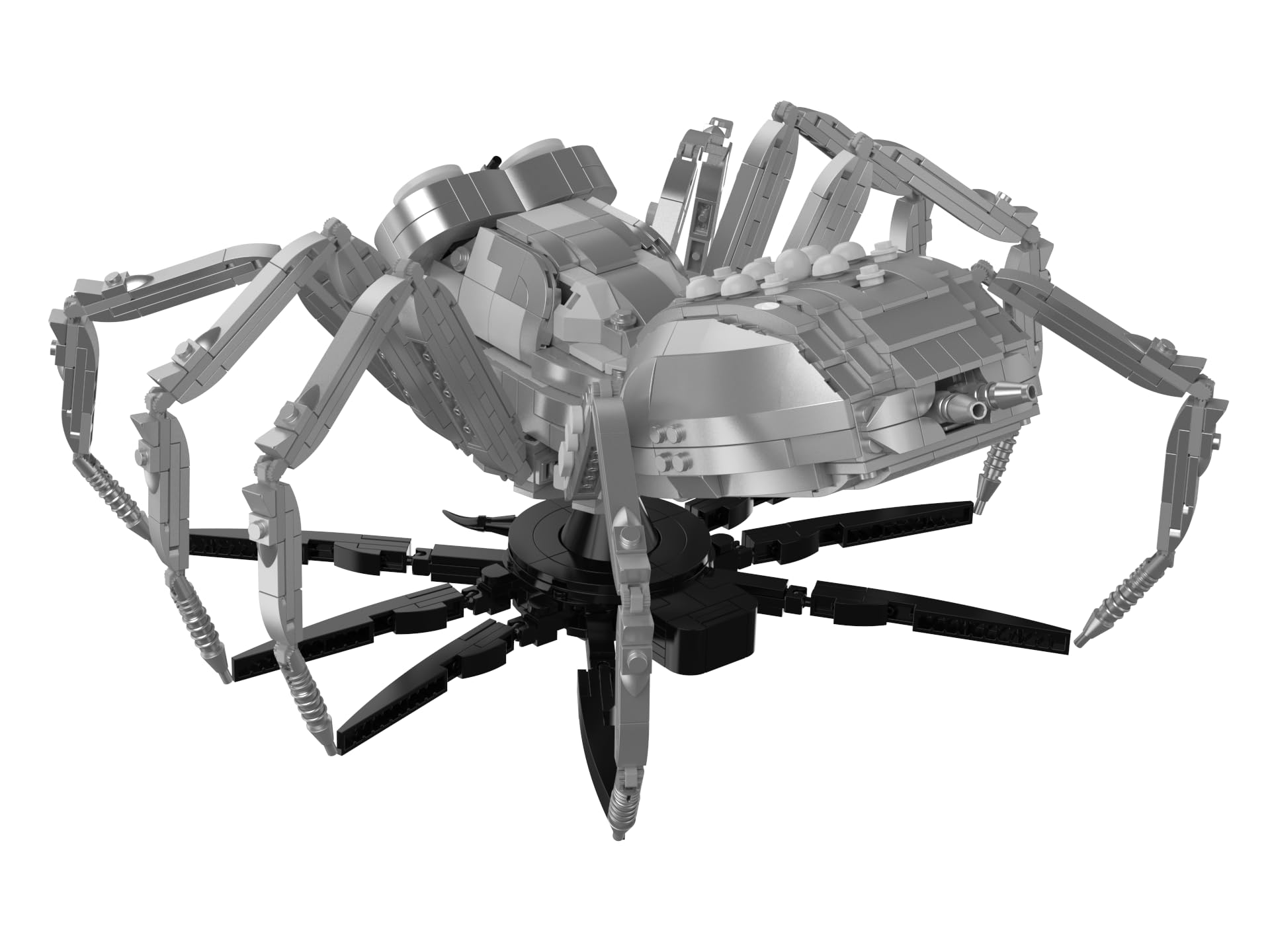 bluebrixx-pro-die-drei-die-silberne-spinne-3d-modell-1346-klemmbausteine image 4