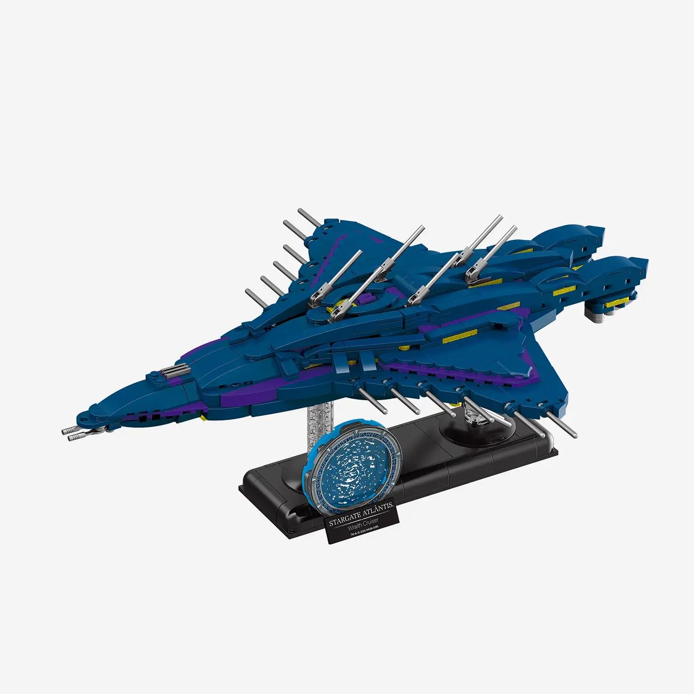 bluebrixx-pro-stargate-wraith-cruiser-displaymodell-1037-klemmbausteine image 1