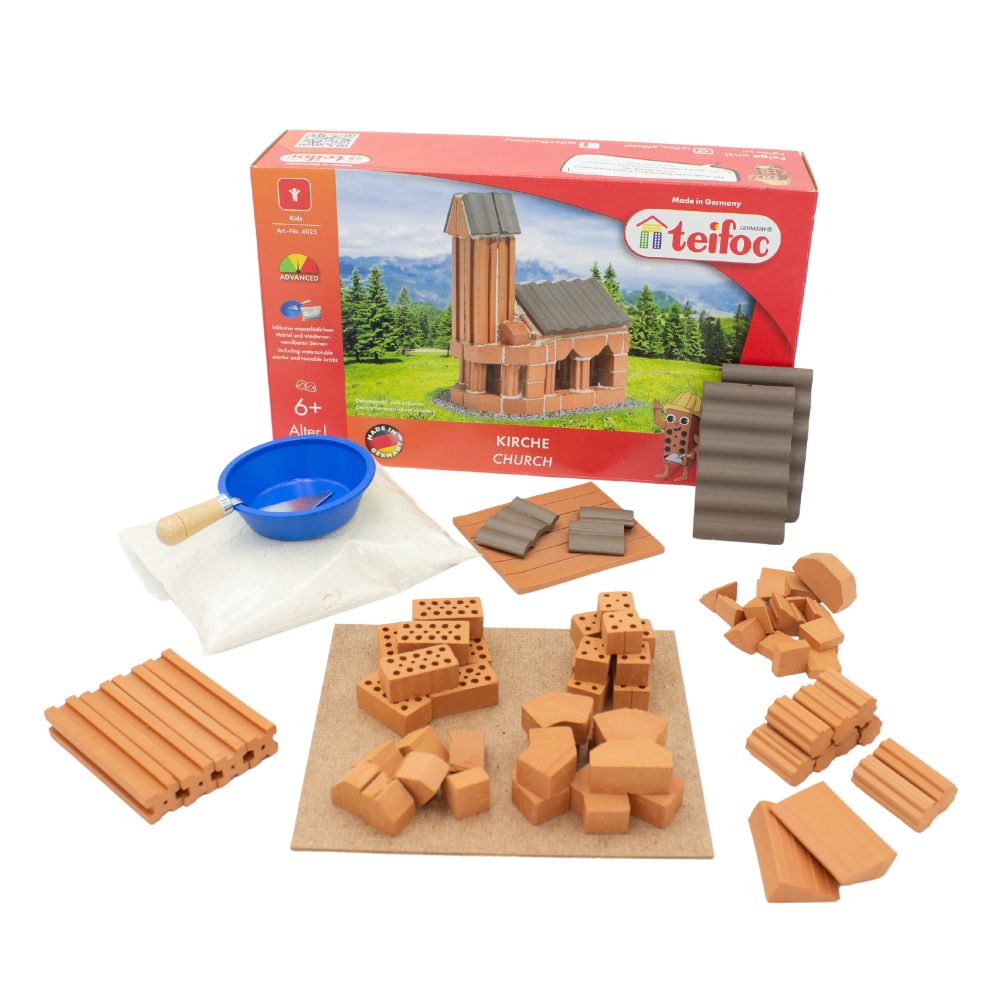 teifoc-kirche-bausatz-mit-echten-mini-ziegeln image 1
