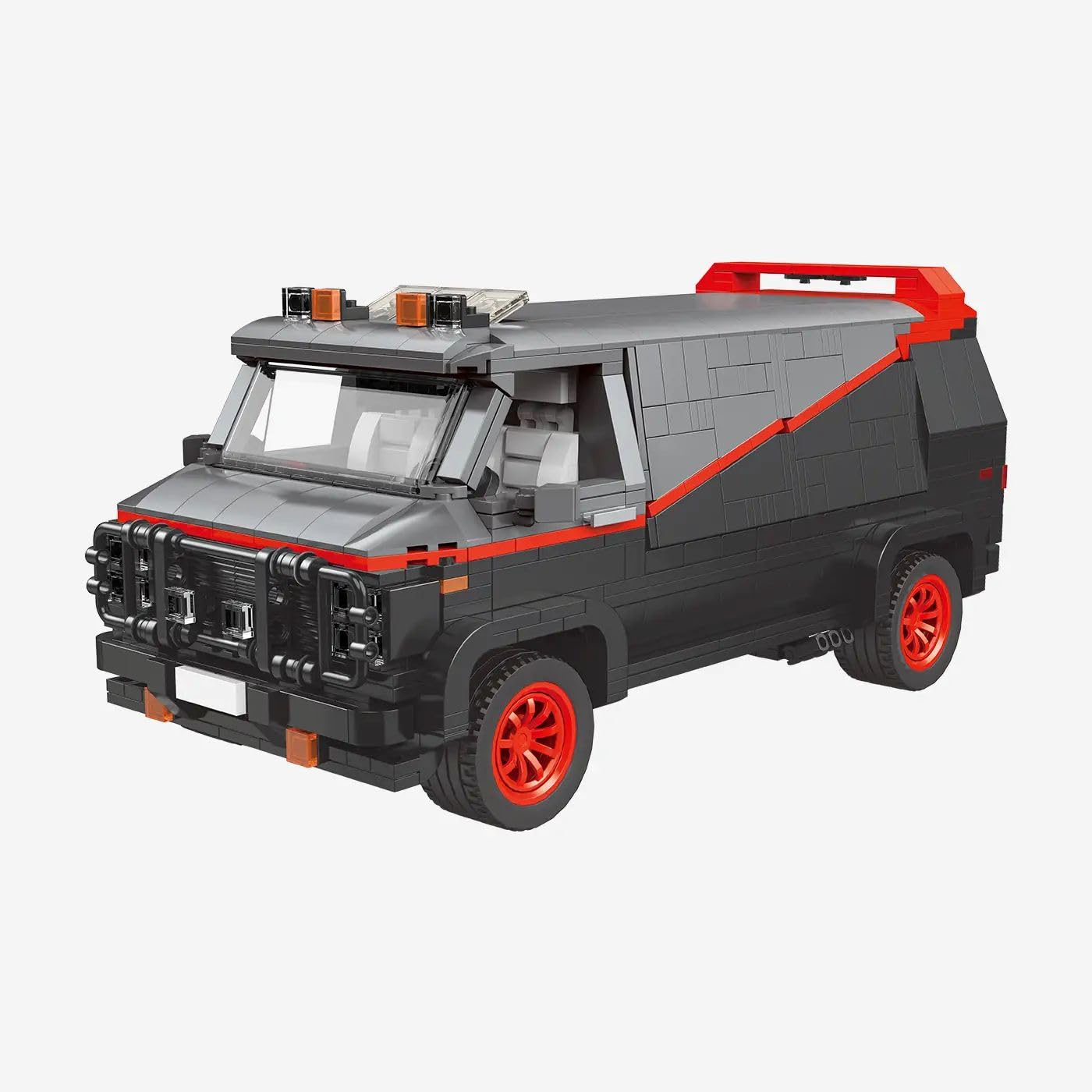 bluebrixx-pro-american-van-kastenwagen-sammlermodell-klemmbaustein-set-1357-teil image 1