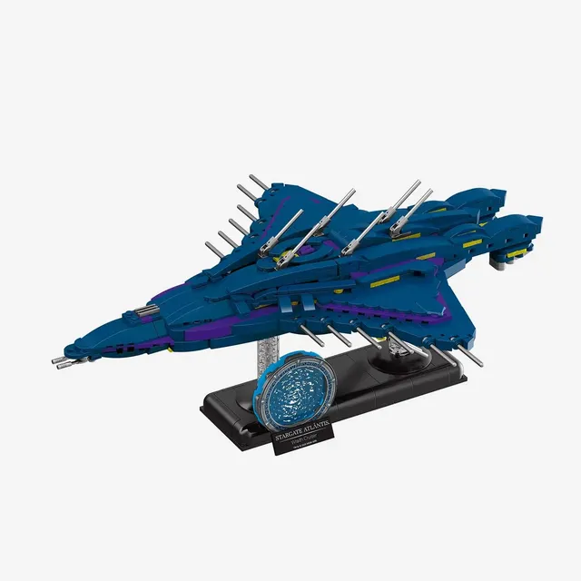 bluebrixx-pro-stargate-wraith-cruiser-displaymodell-1037-klemmbausteine image 1