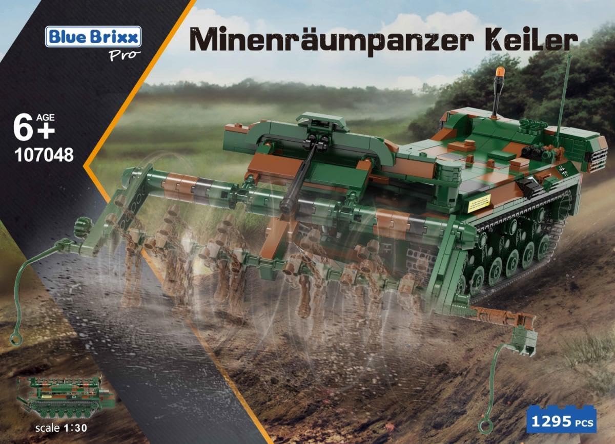bluebrixx-pro-107048-minenr-umpanzer-keiler-bundeswehr-klemmbausteine-1295-teile image 2