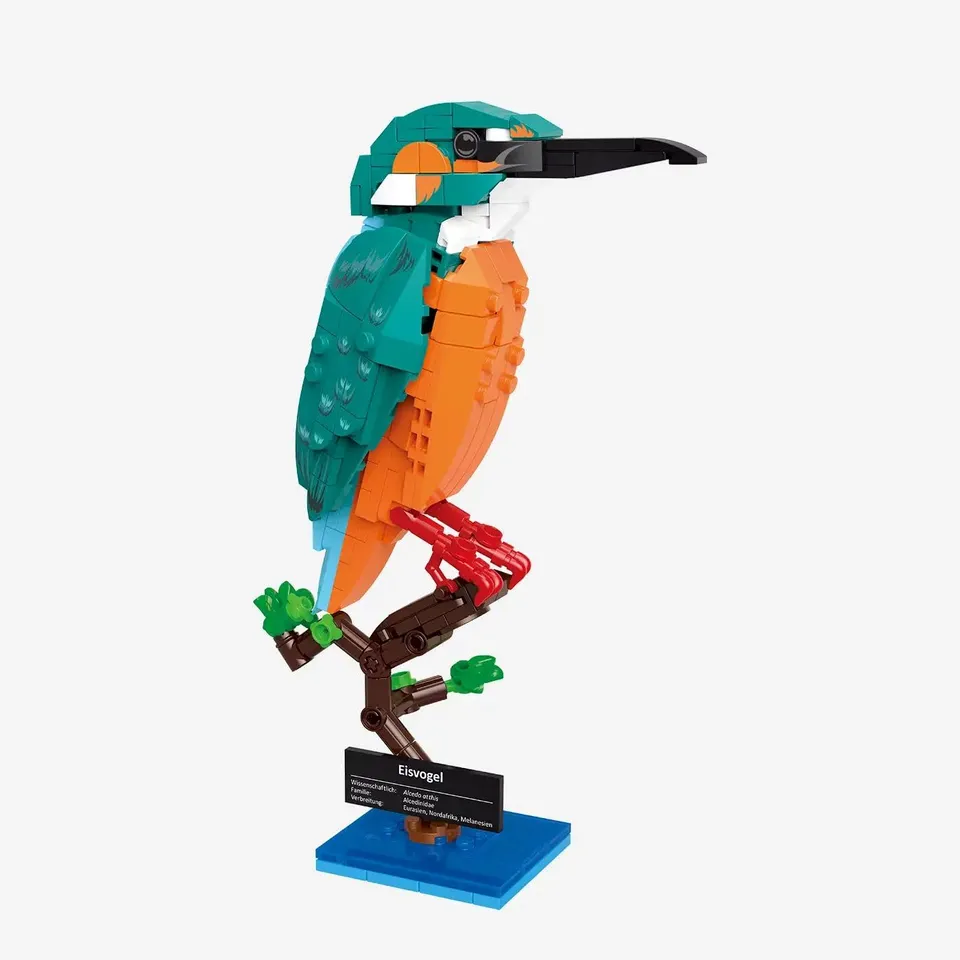 bluebrixx-pro-eisvogel-alcedo-atthis-vogelmodell-286-klemmbausteine image 1