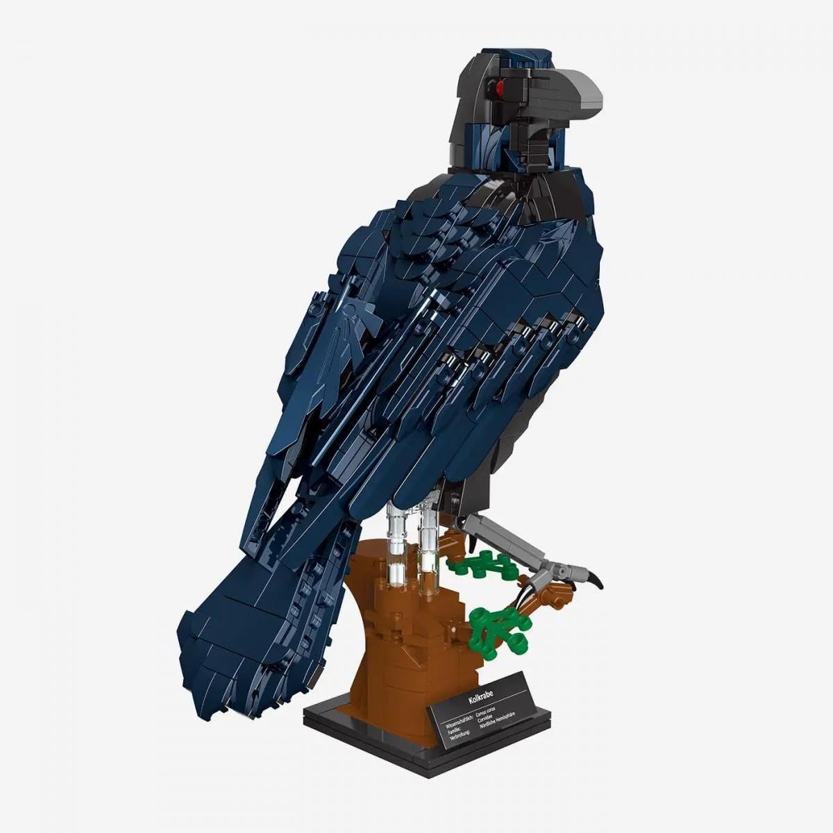 bluebrixx-pro-kolkrabe-gro-es-vogelmodell-mit-standfu-666-klemmbausteine image 2