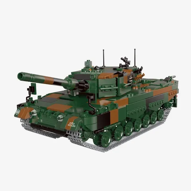 bluebrixx-kampfpanzer-leopard-2-a4-1250-klemmbausteine-displaymodell image 1