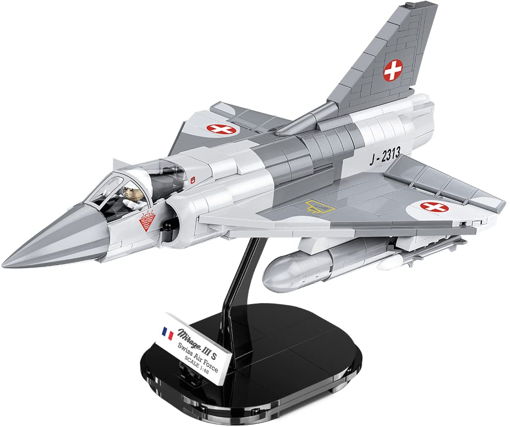cobi-5827-mirage-iii-s-swiss-air-force-jet-armed-forces-1-48-453-teile image 1