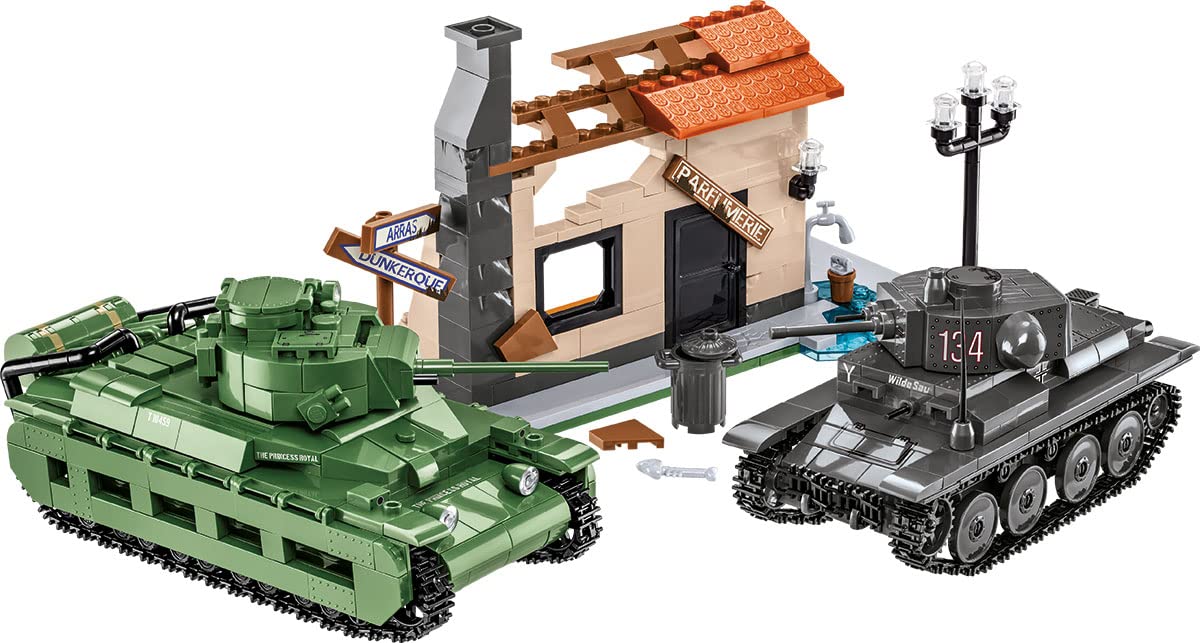 cobi-battle-of-arras-1940-matilda-ii-vs-panzer-38-t-diorama-1-35 image 1