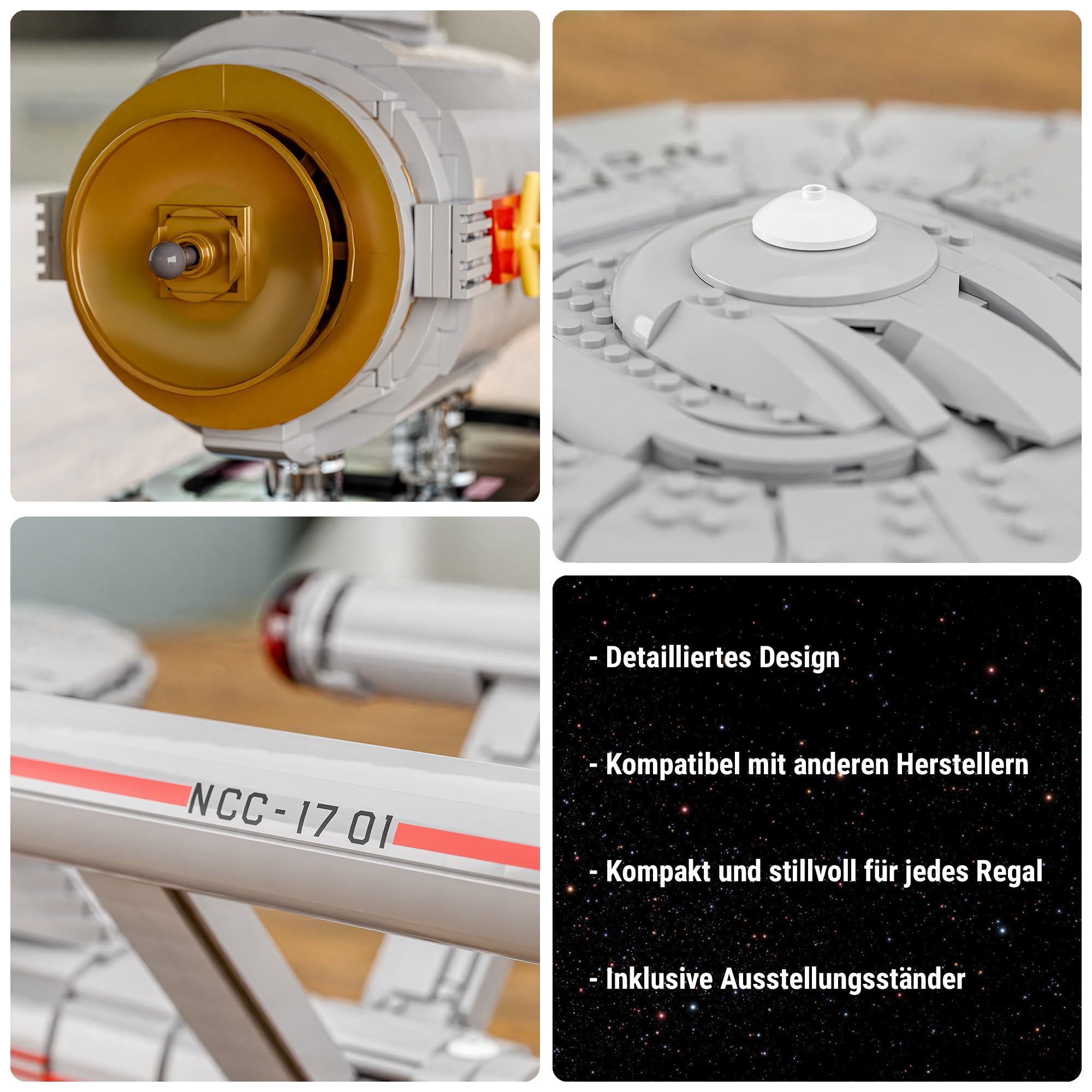 bluebrixx-pro-104183-star-trek-uss-enterprise-ncc-1701-raumschiff-modell-2888-te image 4
