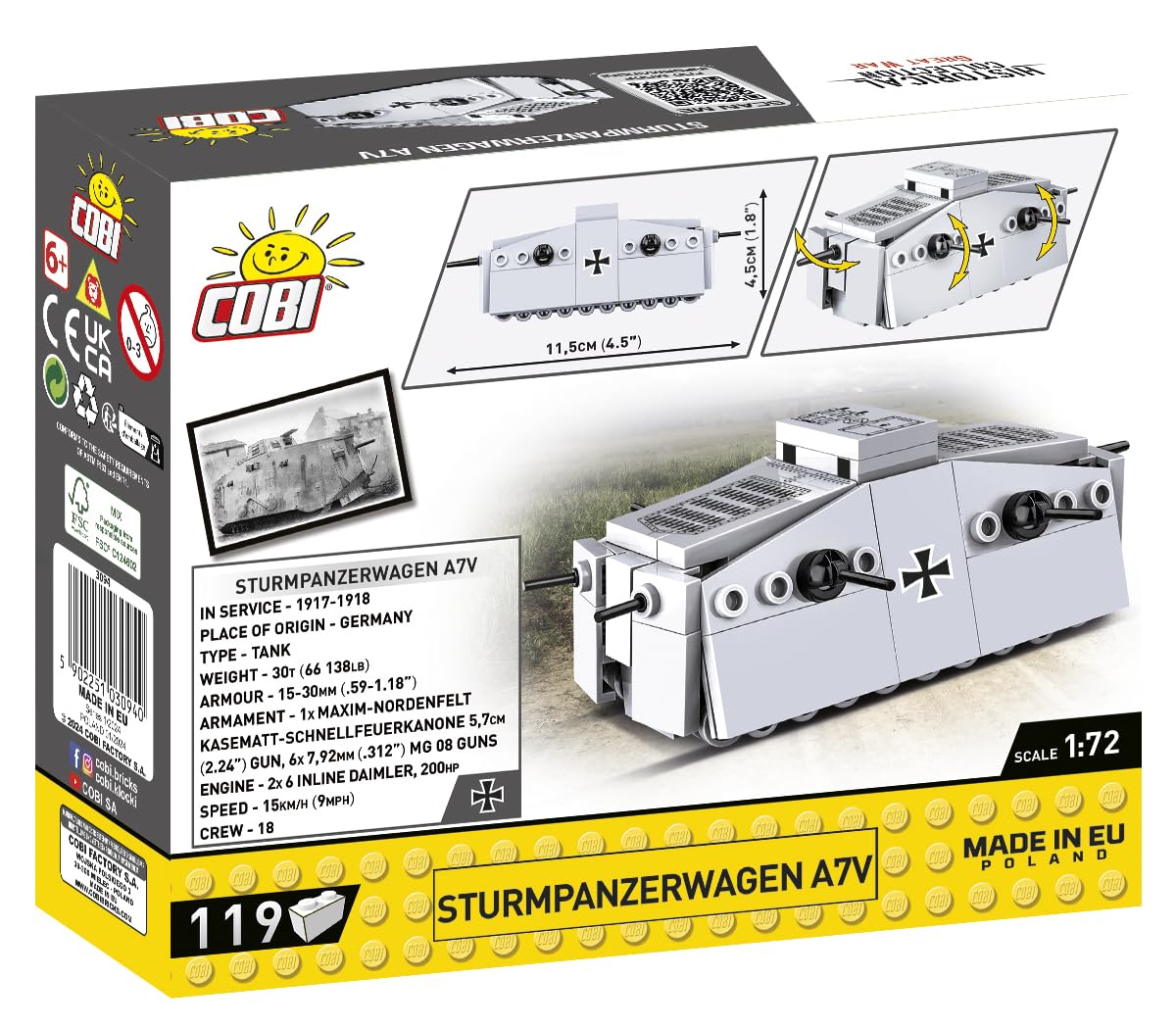 cobi-sturmpanzerwagen-a7v-panzer-1-72 image 7