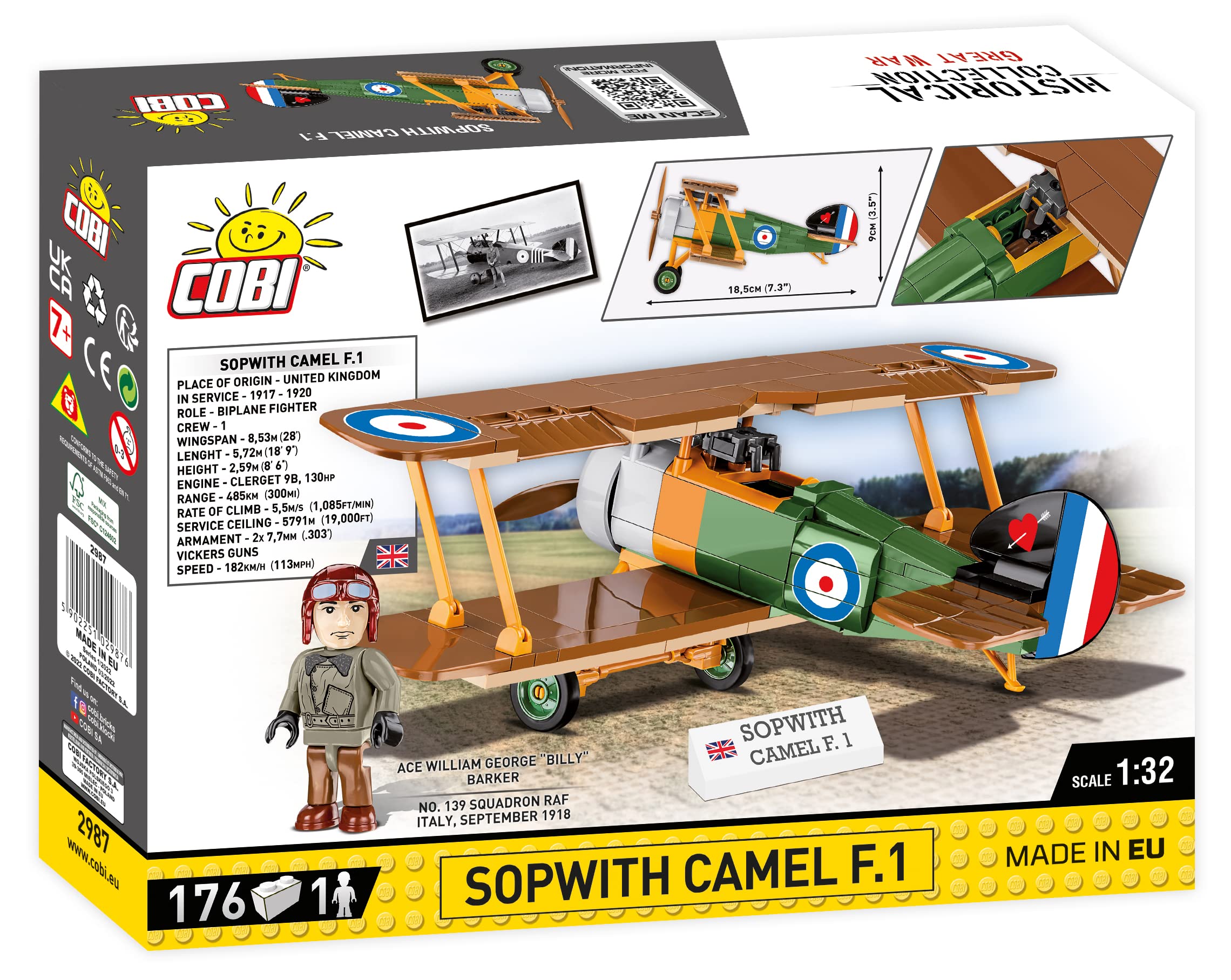 cobi-2987-sopwith-camel-f-1-doppeldecker-bausatz-1-32 image 7