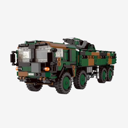 bluebrixx-pro-bundeswehr-lkw-kat-1-8x8-10t-kran-934-klemmbausteine image 8