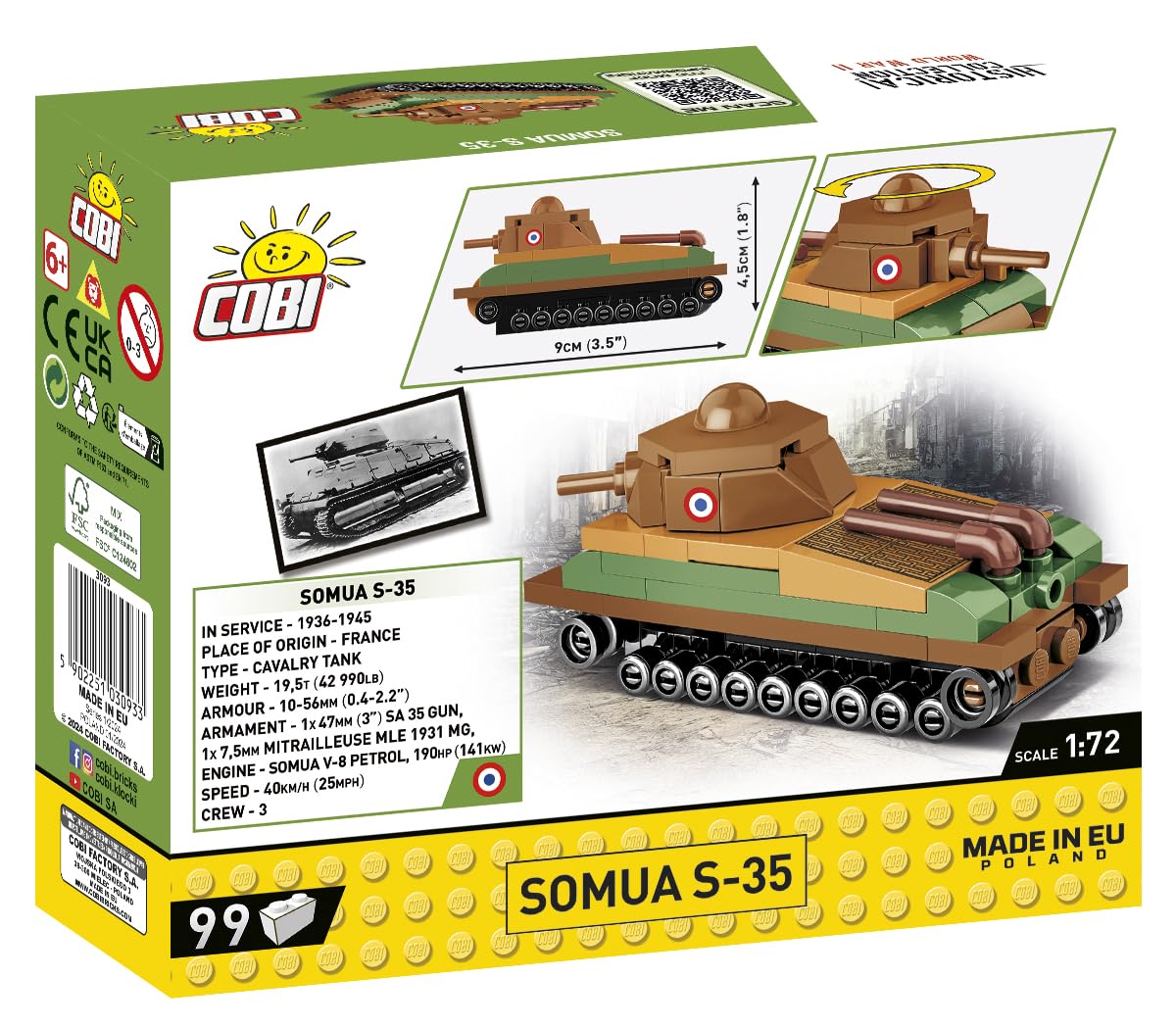 cobi-3093-somua-s-35-historical-collection-99-teile-1-72 image 7