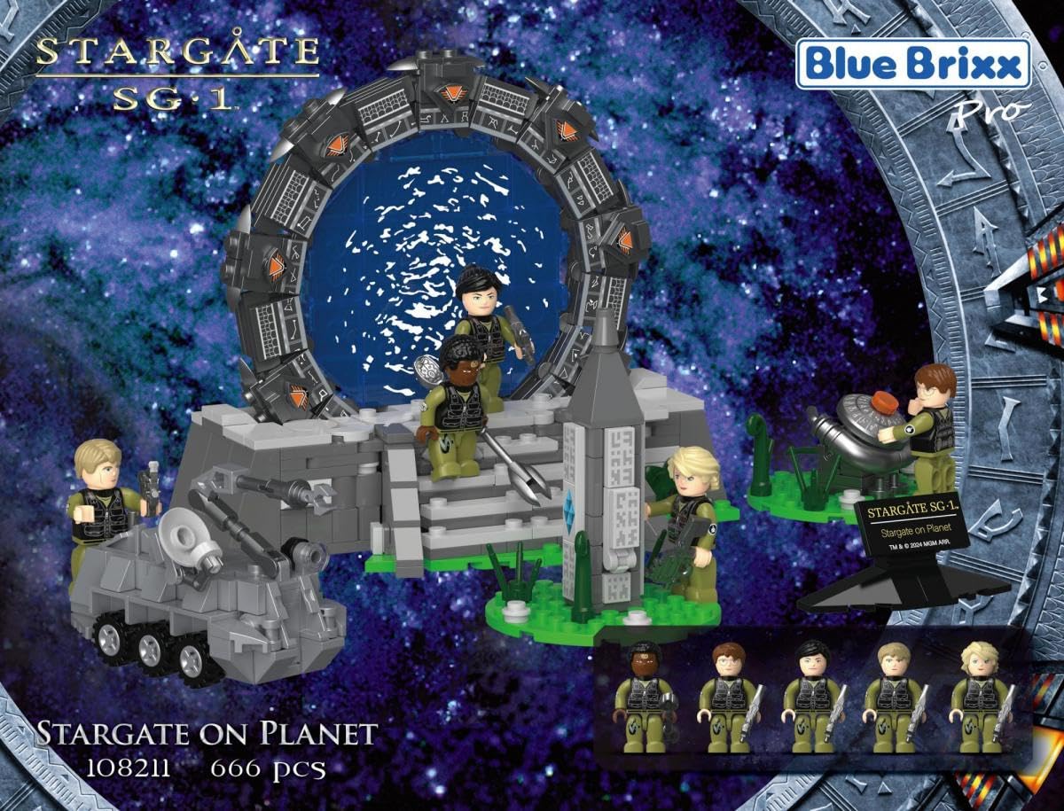 bluebrixx-pro-108211-stargate-auf-planet-diorama-set-665-teile-mit-5-minifiguren image 3