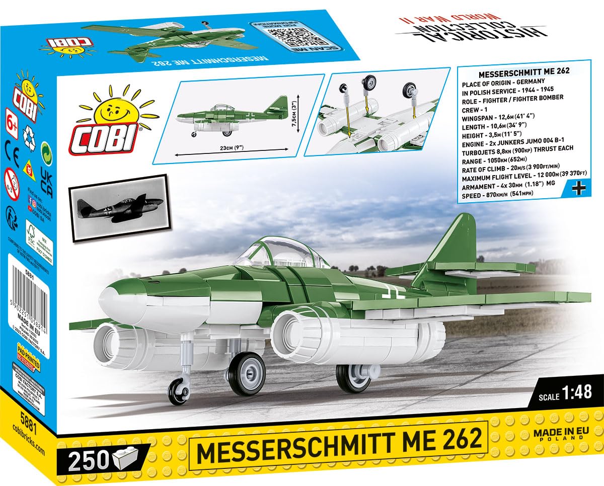 cobi-5881-messerschmitt-me-262-kampfflugzeug-1-48-250-teile image 4