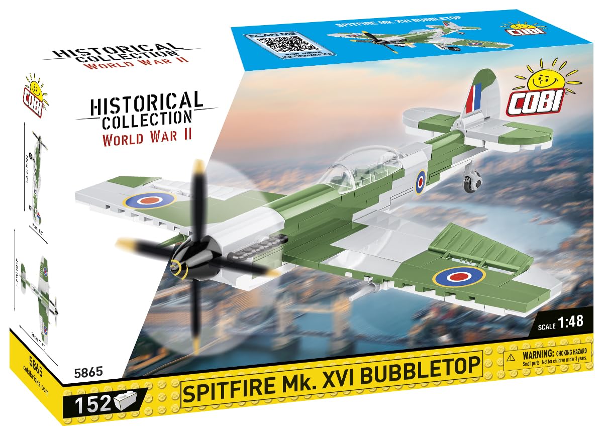 cobi-5865-spitfire-mk-xvi-bubbletop-flugzeug-152-teile-1-48 image 2