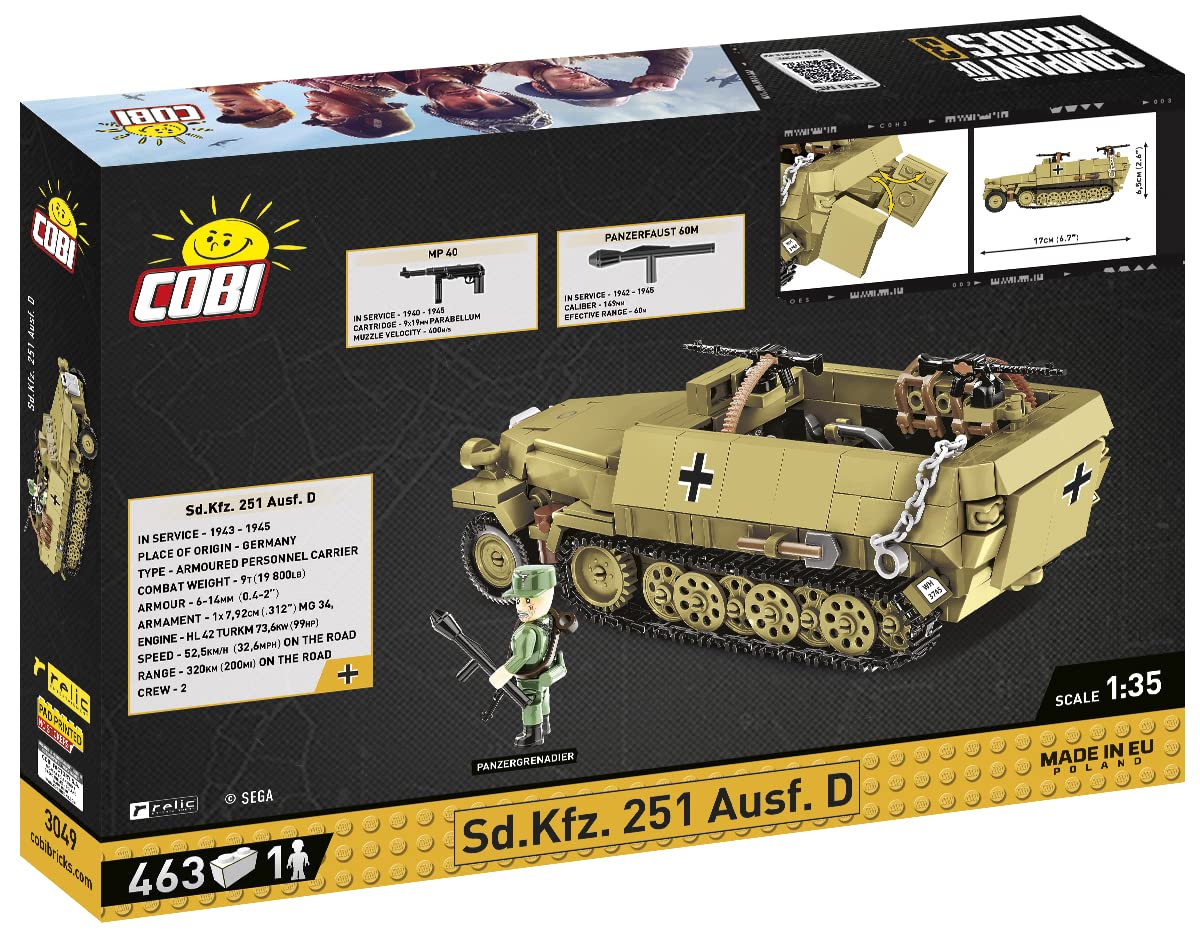 cobi-3049-sd-kfz-251-company-of-heroes-3-halbketten-transporter-bauset image 2