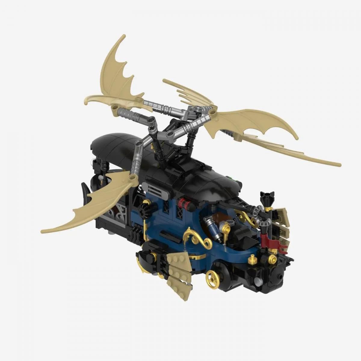 bluebrixx-steampunk-motorwagen-und-flugmaschinen-1199-klemmbausteine image 6