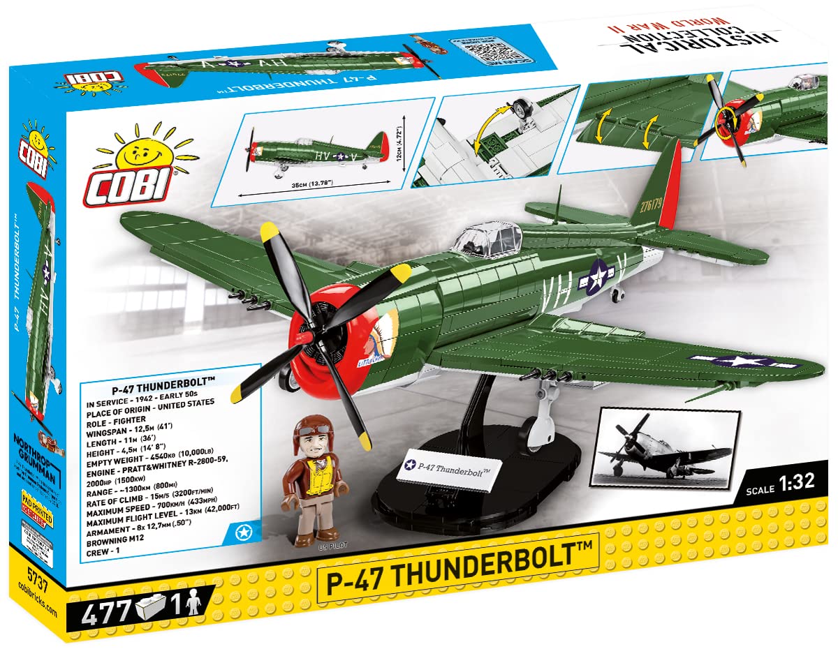 cobi-p-47-thunderbolt-5737-jagdflugzeug-1-32-477-teile image 2