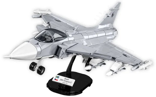 cobi-saab-jas-39-gripen-c-kampfjet-klemmbaustein-set-1-48-465-teile image 1