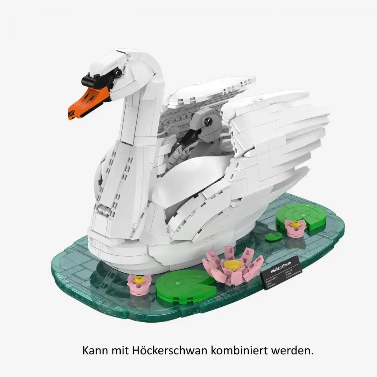 bluebrixx-pro-schwanenk-ken-tiermodell-auf-wasserbasis-193-klemmbausteine image 5