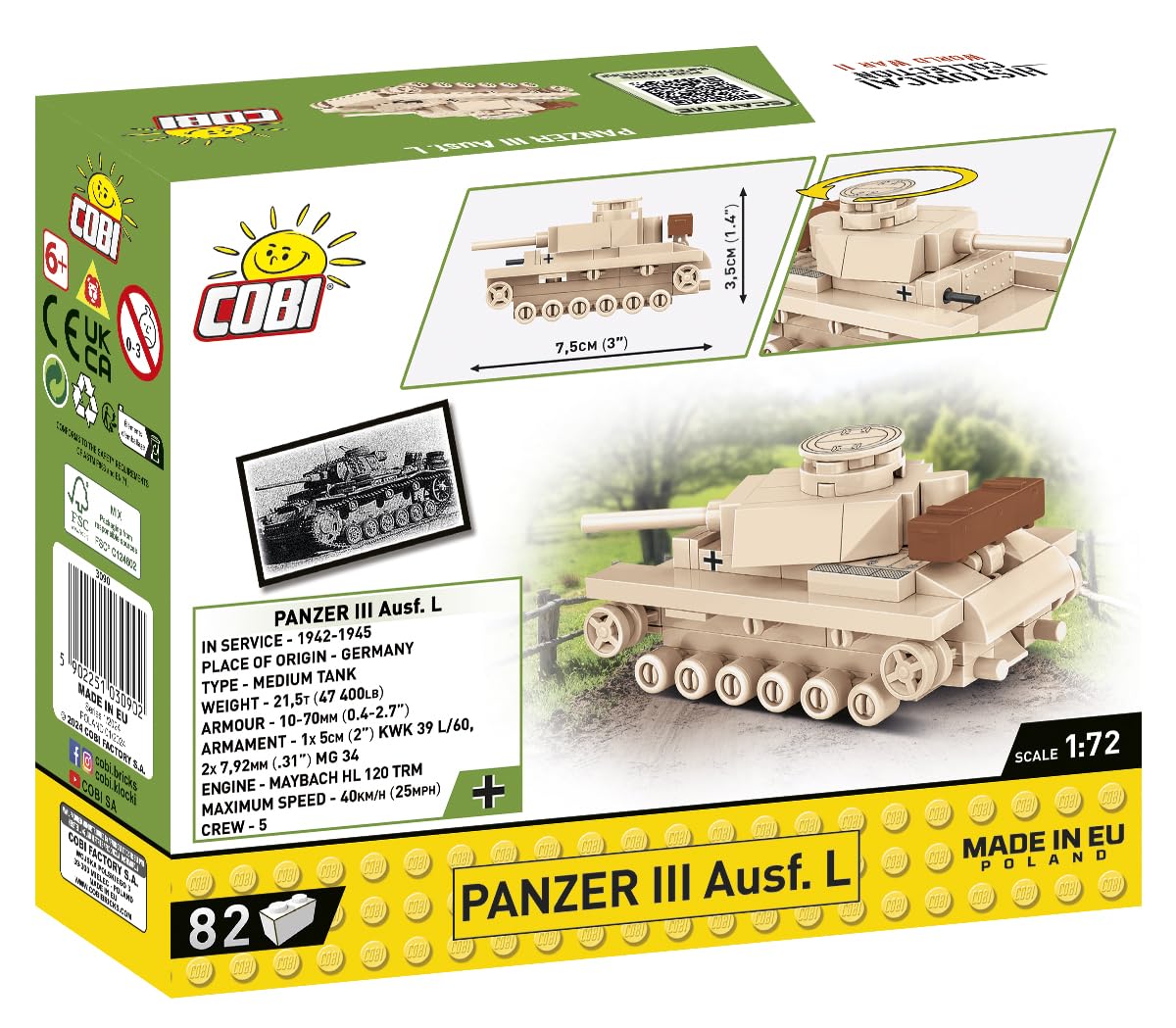 cobi-historical-collection-3090-panzer-iii-ausf-l-82-teile-ma-stab-1-72 image 7