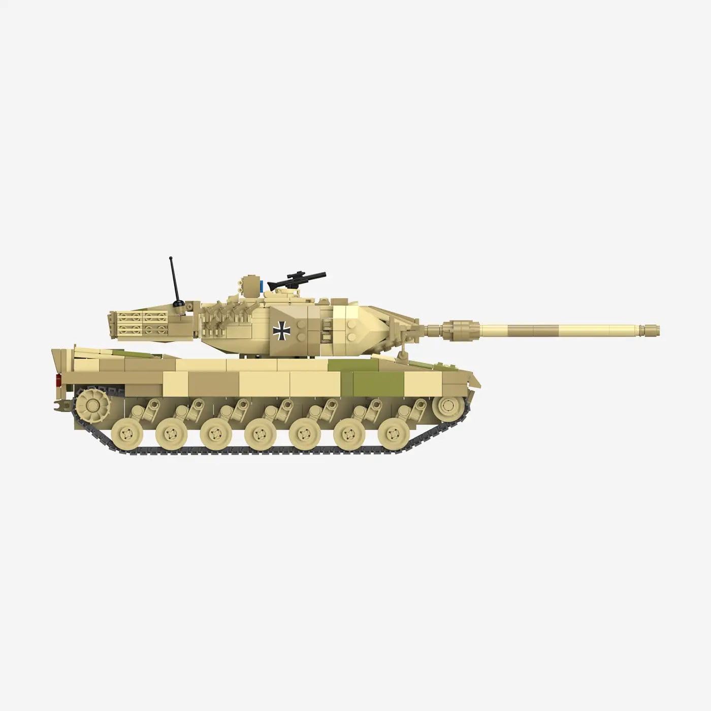 bluebrixx-pro-leopard-2-a6-w-stentarn-kampfpanzer-1360-klemmbausteine image 6