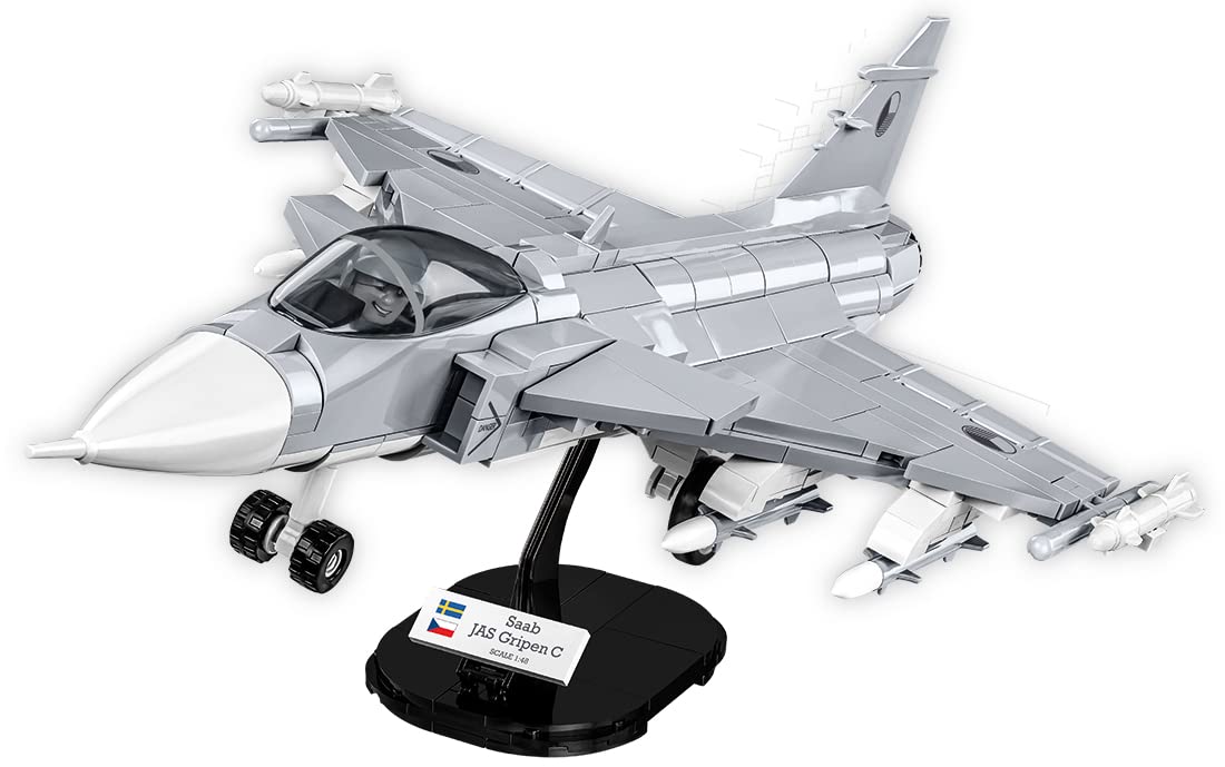 cobi-saab-jas-39-gripen-c-kampfjet-klemmbaustein-set-1-48-465-teile image 1