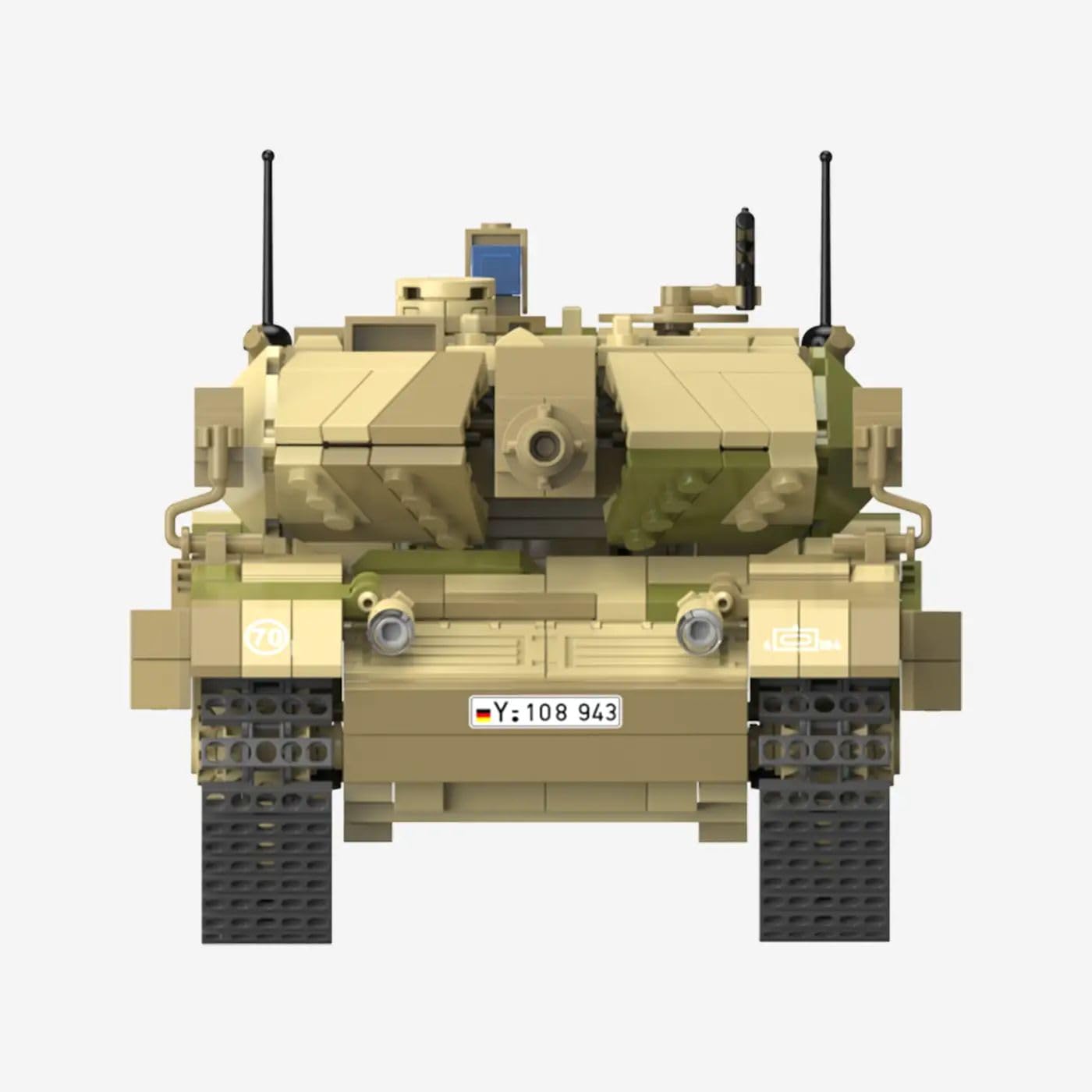 bluebrixx-pro-leopard-2-a6-w-stentarn-kampfpanzer-1360-klemmbausteine image 8