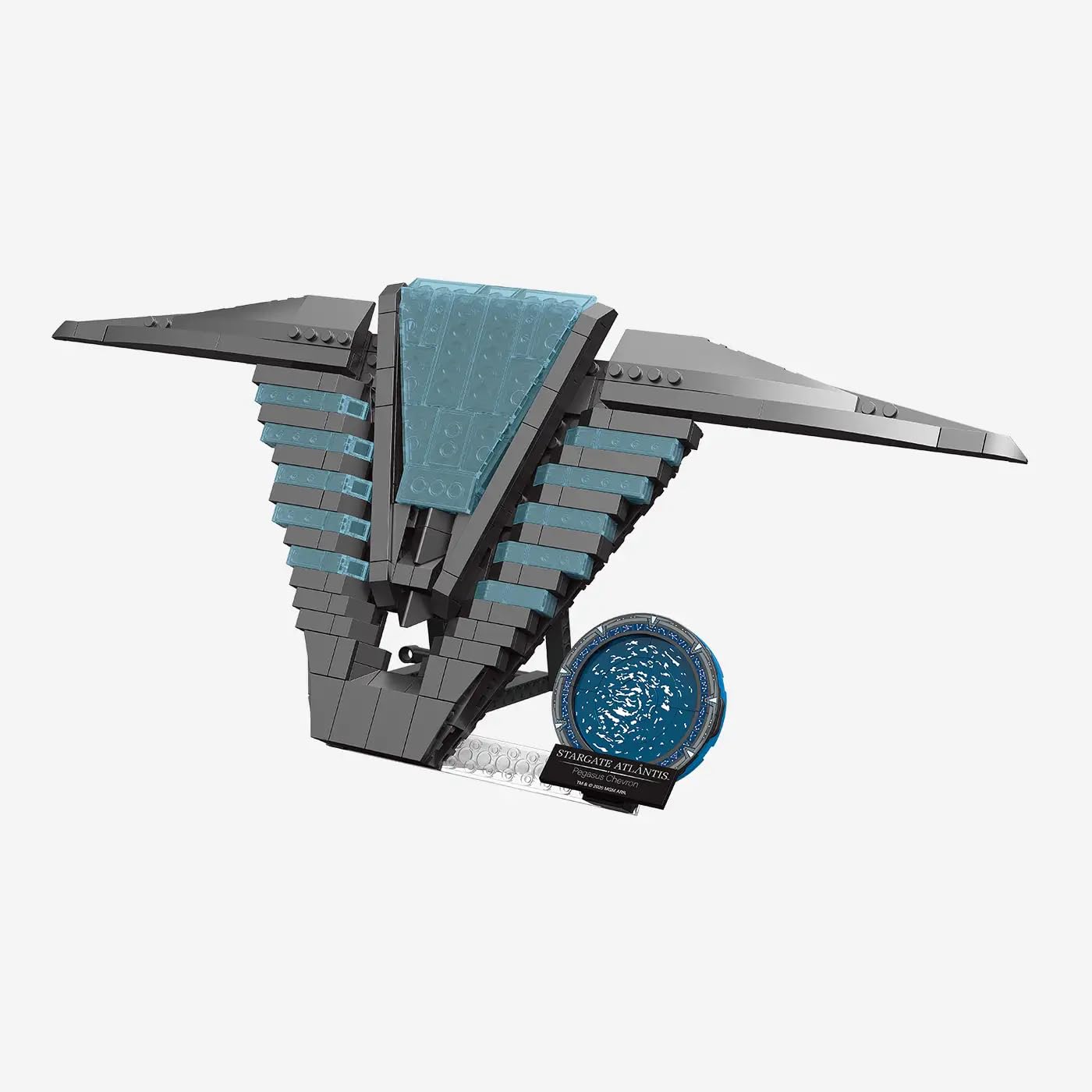 bluebrixx-pro-stargate-pegasus-chevron-displaymodell-379-klemmbausteine image 1