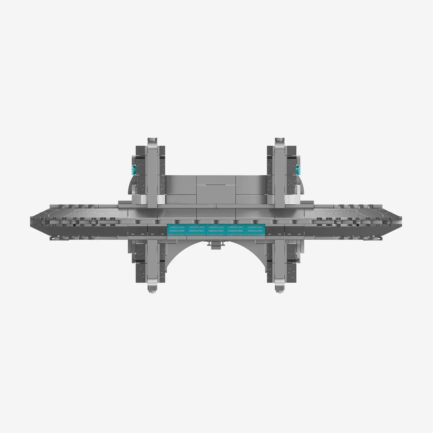 bluebrixx-pro-stargate-asgardschiff-beliskner-raumschiff-1196-klemmbausteine image 4
